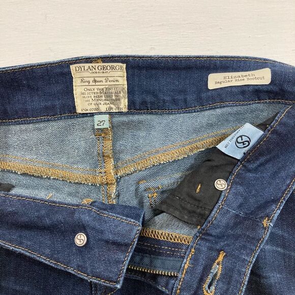 Dylan George Women’s 27 Elizabeth Bootcut Jeans Blue Denim Regular Rise - Picture 7 of 11